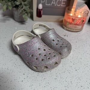 Toddler girl glitter crocs size 9c